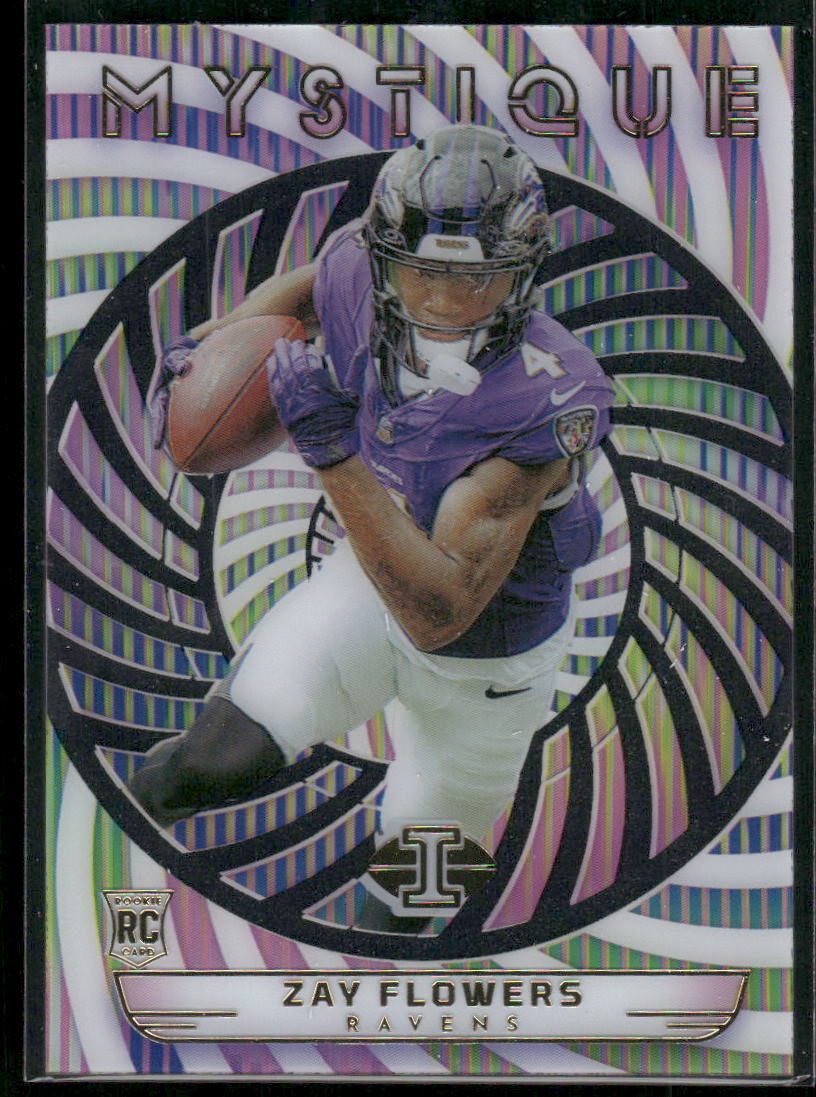 #42 Zay Flowers 2023 Panini Illusions Mystique Rainbow