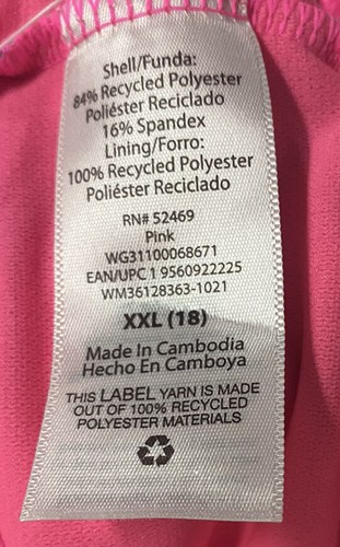 Girls Swimsuit 2 Piece Tankini Colorful Pink Mermaids Tie Dye Size XXLarge 18 - Picture 5 of 6