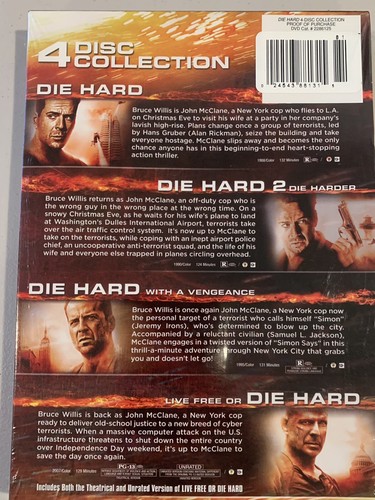 The Die Hard Collection DVD 4-Disc Set - New Factory Sealed - Picture 2 of 2