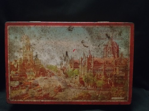 Vintage Estaño Caja Bombay VT Estación Príncipe Gales Musium Gateway Rajabai BMC - Picture 4 of 11