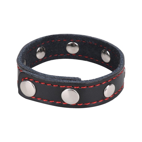 Men's Genuine Leather Adjustable Penis Hole Enhancement Ring Strap Buttons - Picture 11 of 12