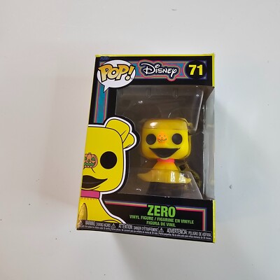 Disney Funko Pop! Nightmare Before Christmas Zero Black Light #71 NBX Figure