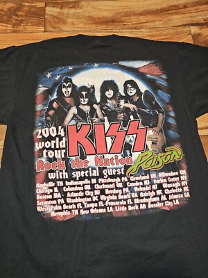 Vintage Rare Kiss 2004 Rock The Nation Ft Poison Promo Tour