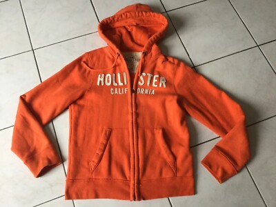 Sweat gilet HOLLISTER taille M orange 