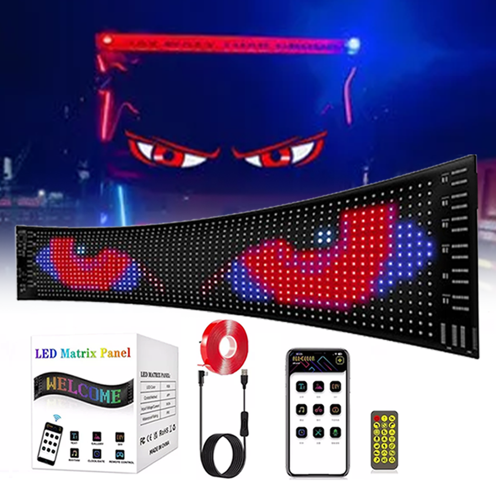 Car Truck Windshield Flexible LED Display Screen Blinking Eyes