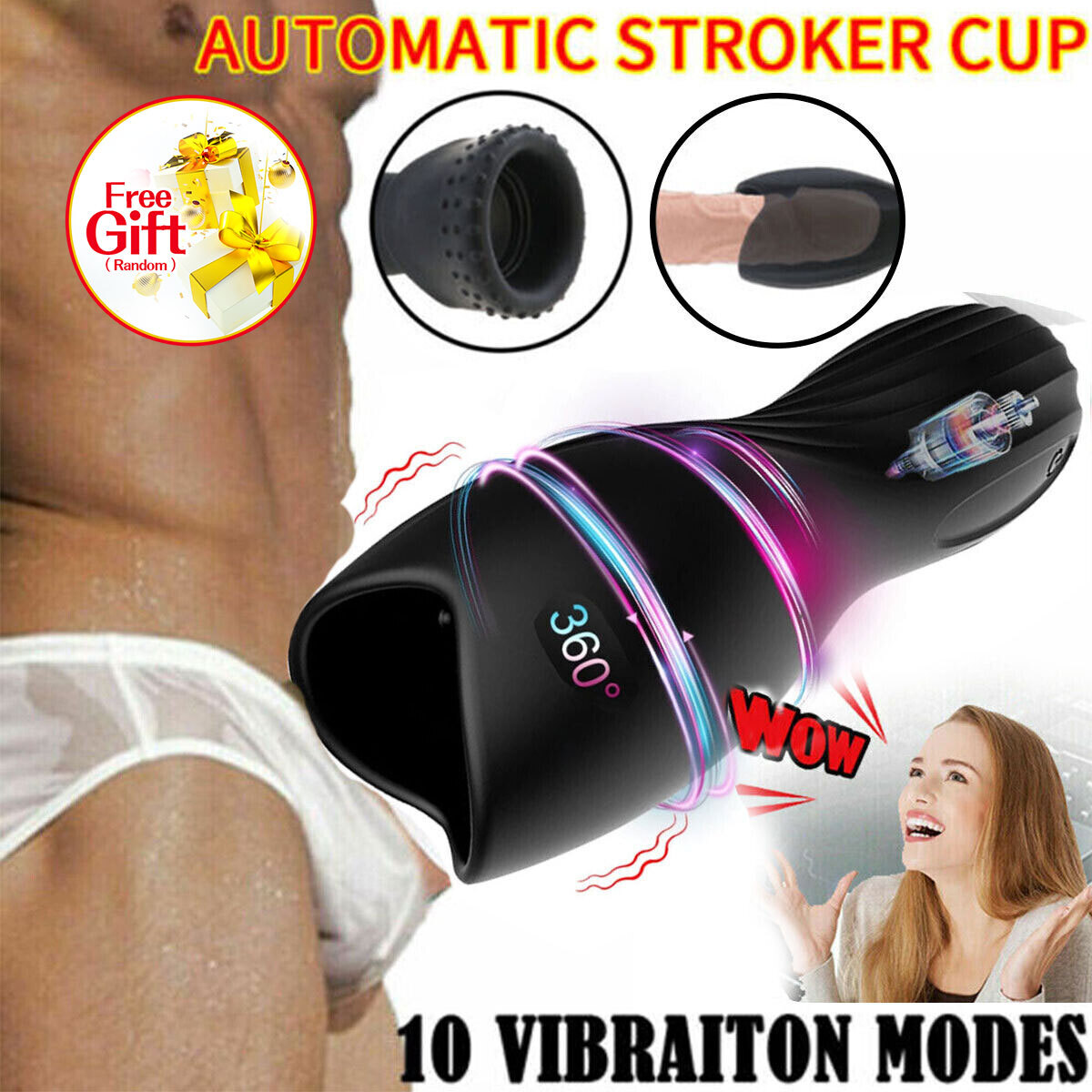 Hands-free Electric Stroker Automatic Male Masturbator