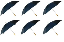 6PK 48" Navy Auto Open Umbrella