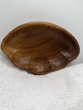 Vintage Wooden Carved Trinket Bowl Catchall