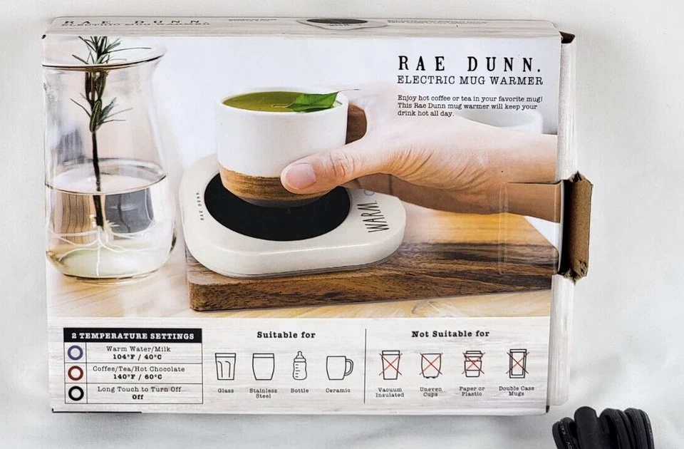 NOVO Aquecedor de Caneca Elétrico Rae Dunn Sensor de Peso Inteligente Desligamento Automático - Imagem 3 de 4