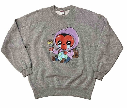 GuzFurbished Kid Grimm Sad Heart Vintage Soffe Sweatshirt Size XL - 第 1/8 張圖片
