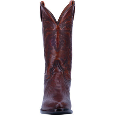 Dan Post Lizard Skin Cowboy Boots Mens 8 EW Brown Western Leather USA DP3051R Dan Post DP3051R Mens Winston Lizard R-Toe Western Boots Tan  main image 3