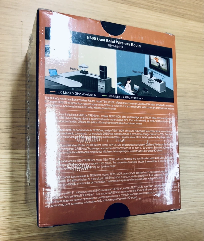 TRENDnet Wireless N N600 Dual Band Router 300 Mbps TEW-751DR WPS FREE UK POST - Image 4 of 4