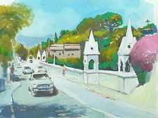 original watercolor painting on paper 9x12 Inches