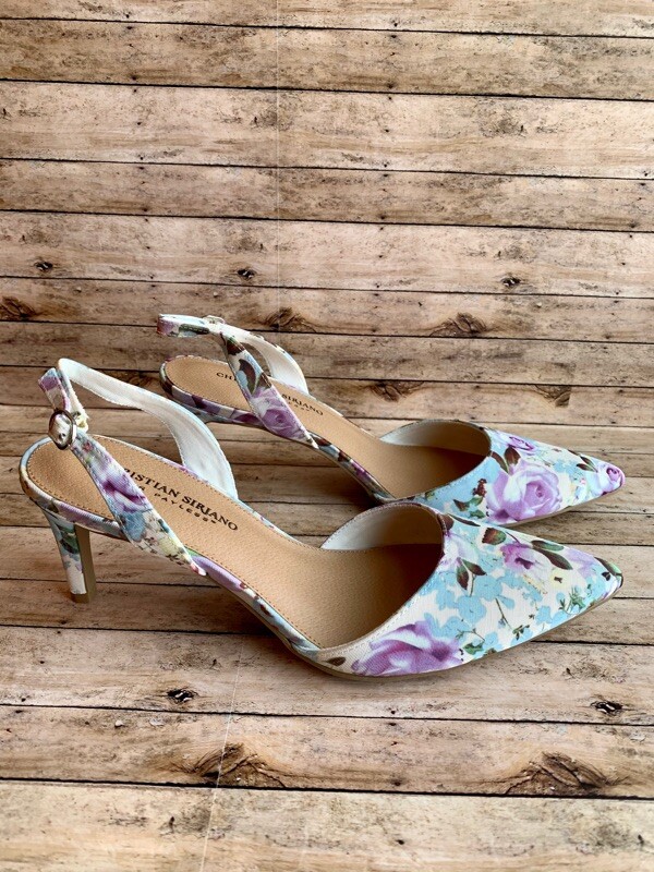 New Christian Siriano Floral Kadence Heels Size