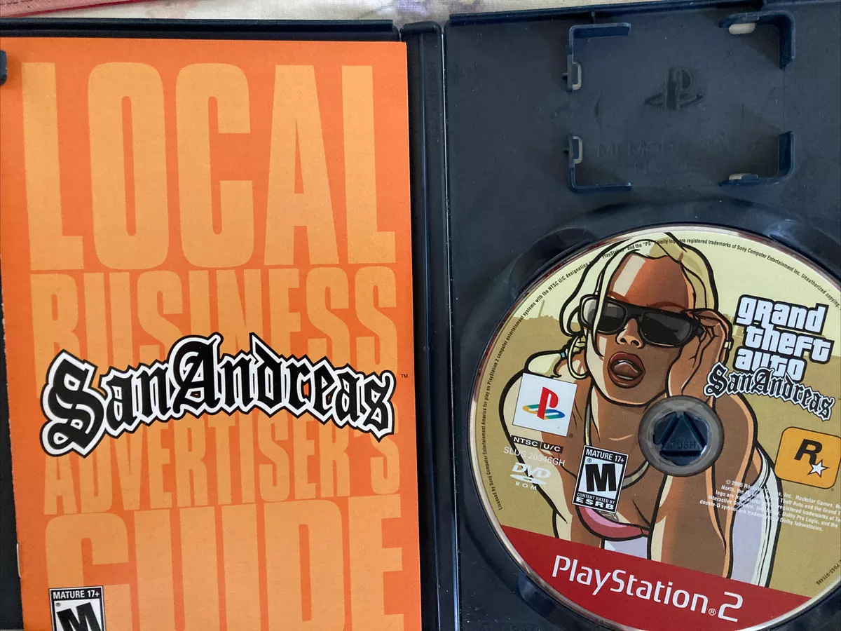 Grand Theft Auto: San Andreas - PlayStation 2 MANUAL INCLUDED + POSTER