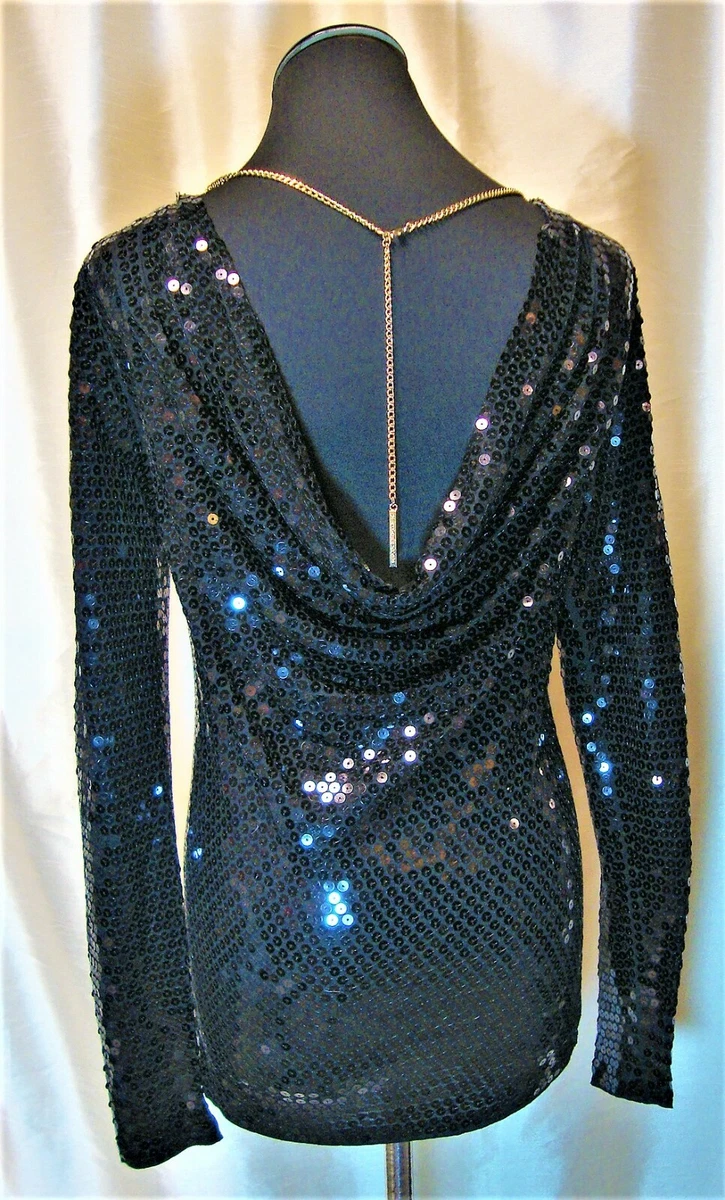 Michael kors black sequin top deals