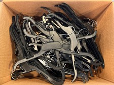 Lot of 40 Black Clothes Hangers 17" Shirt Commercial Retail With Notches Used
