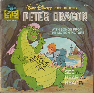 Walt Disney Pete's Dragon Disneyland Record and Book 33 1/3 1968 LLP-369