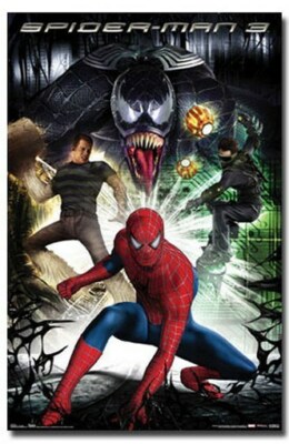 SPIDERMAN 3 MOVIE POSTER Villains Collage Spider Man | eBay