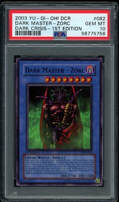 YUGIOH Dark Master - Zorc DCR-082 1st Edition Super Rare PSA 10 | eBay