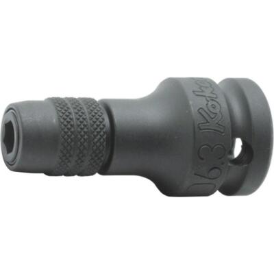 Koken 14142-D6.3 1/2''Sq. Drive Adaptor 1/4 For 1/4H Bit L.55 mm