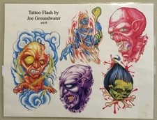 Tattoo Studio Shop Flash Single Monsters Mummy Voodoo Dracula 11 X 14.5" Print