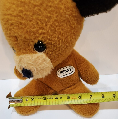 Vtg 1970's Animal Fair BENNY Brown Tan Puppy Dog Plush Toy Sewn in Haiti - Picture 23 of 24