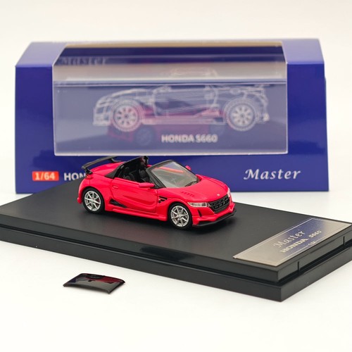 1:64 Master S660 Mugen Convertible Diecast Toys Car Models Collection Gifts Red - Picture 5 of 8