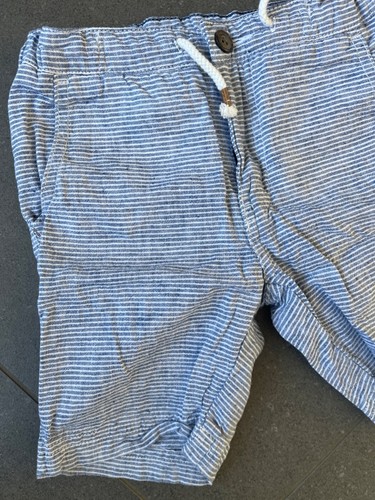 H&M Kids Blue White Stripe Shorts Size 4-5T - Picture 2 of 4