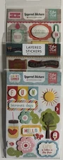 Echo Park Layered Adhesive Stickers Multiple Variations Available