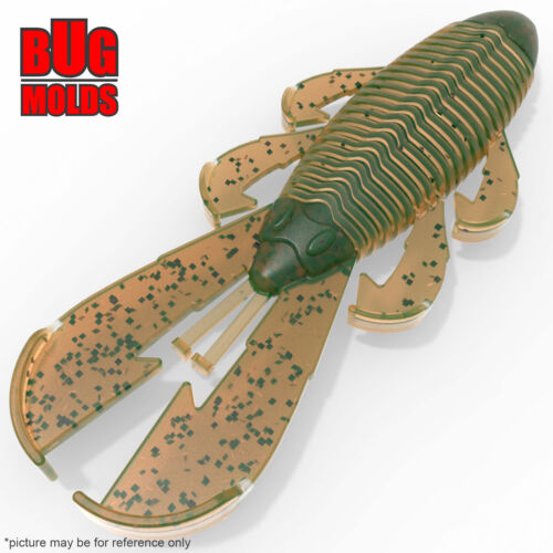 Bait DIY Fishing Mold Soft Plastic Baits Lure Plastisol Bass BanditoBugCraws - Picture 4 of 4