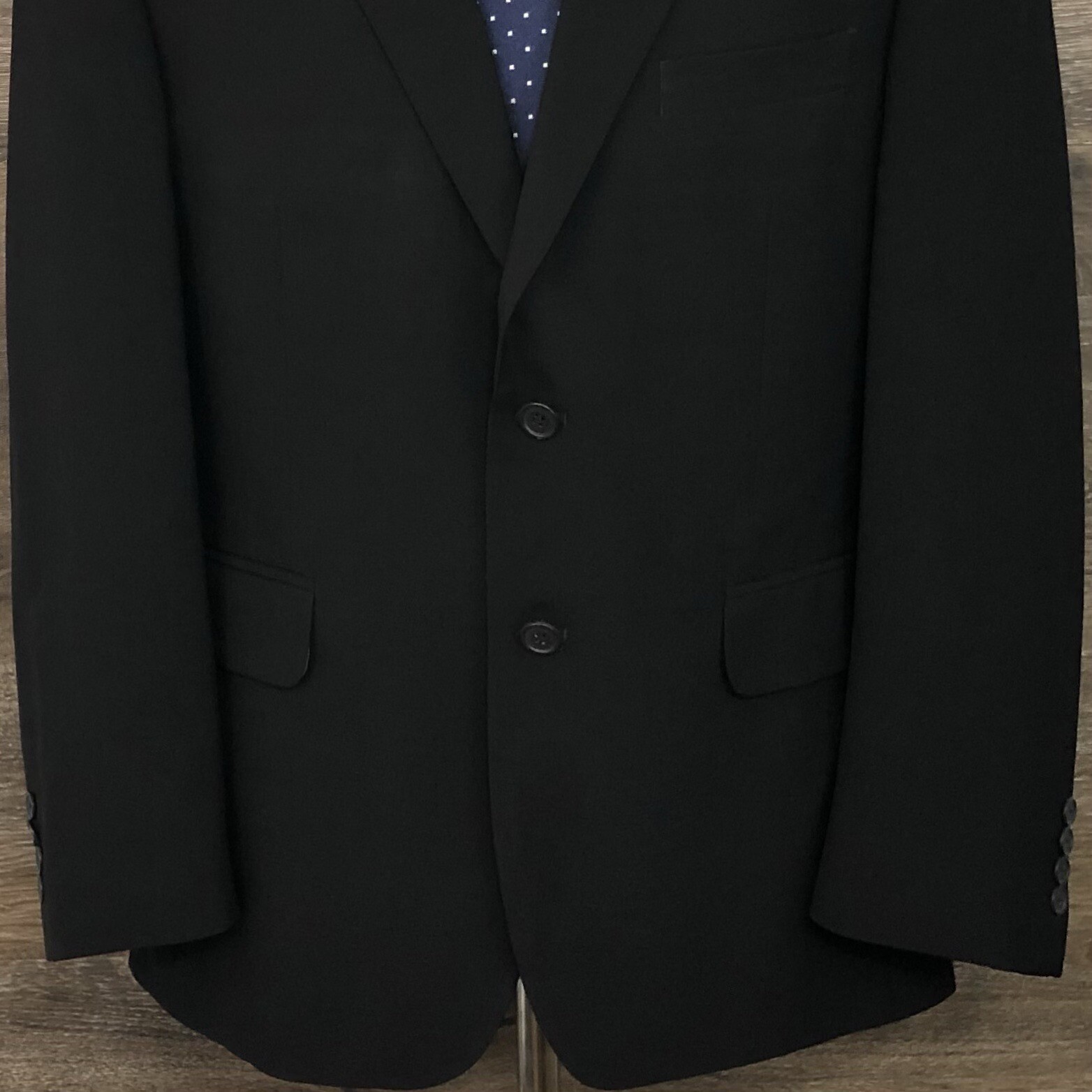 Stafford Essentials Men Solid Black Polyester 2-B… - image 5