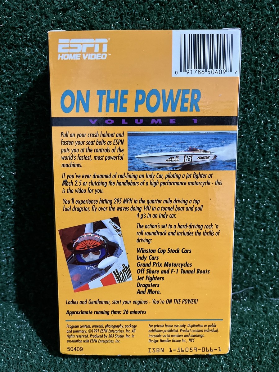 On The Power ESPN Home Video VHS Video Tape Movie Used Indy