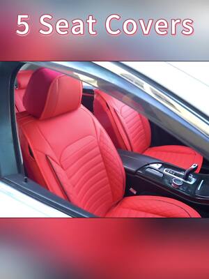 For Nissan Full Set Car Seat Covers PU Leather 5-Seats Front & Rear