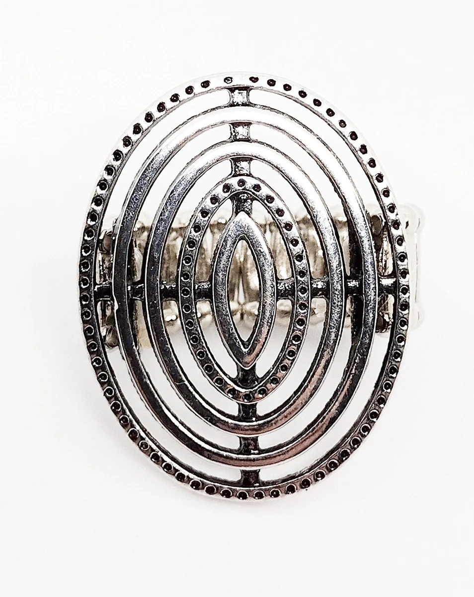 Paparazzi P4TR SVXX 068RY Center Target Silver Accessories Ring eBay