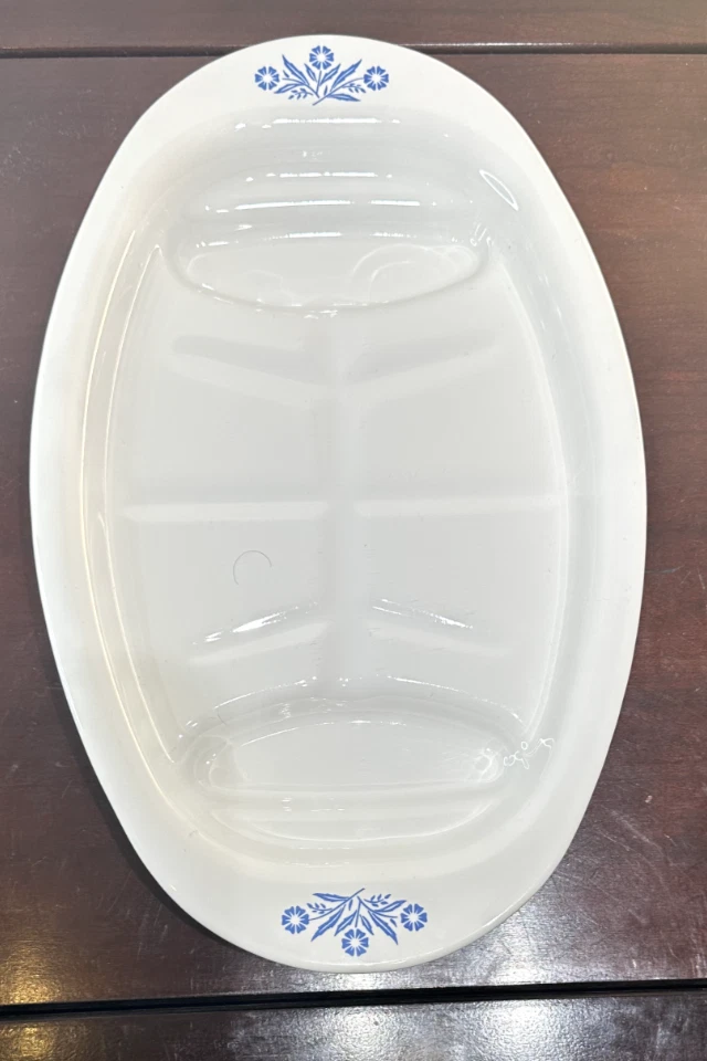 Vintage Corning Ware P-19 Large Platter Blue Cornflower Pattern - Изображение 3 из 4