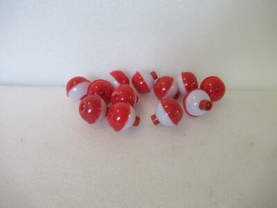 12 1'' FISHING BOBBERS Small Round Ball Floats Plastic Snap on Float Choice