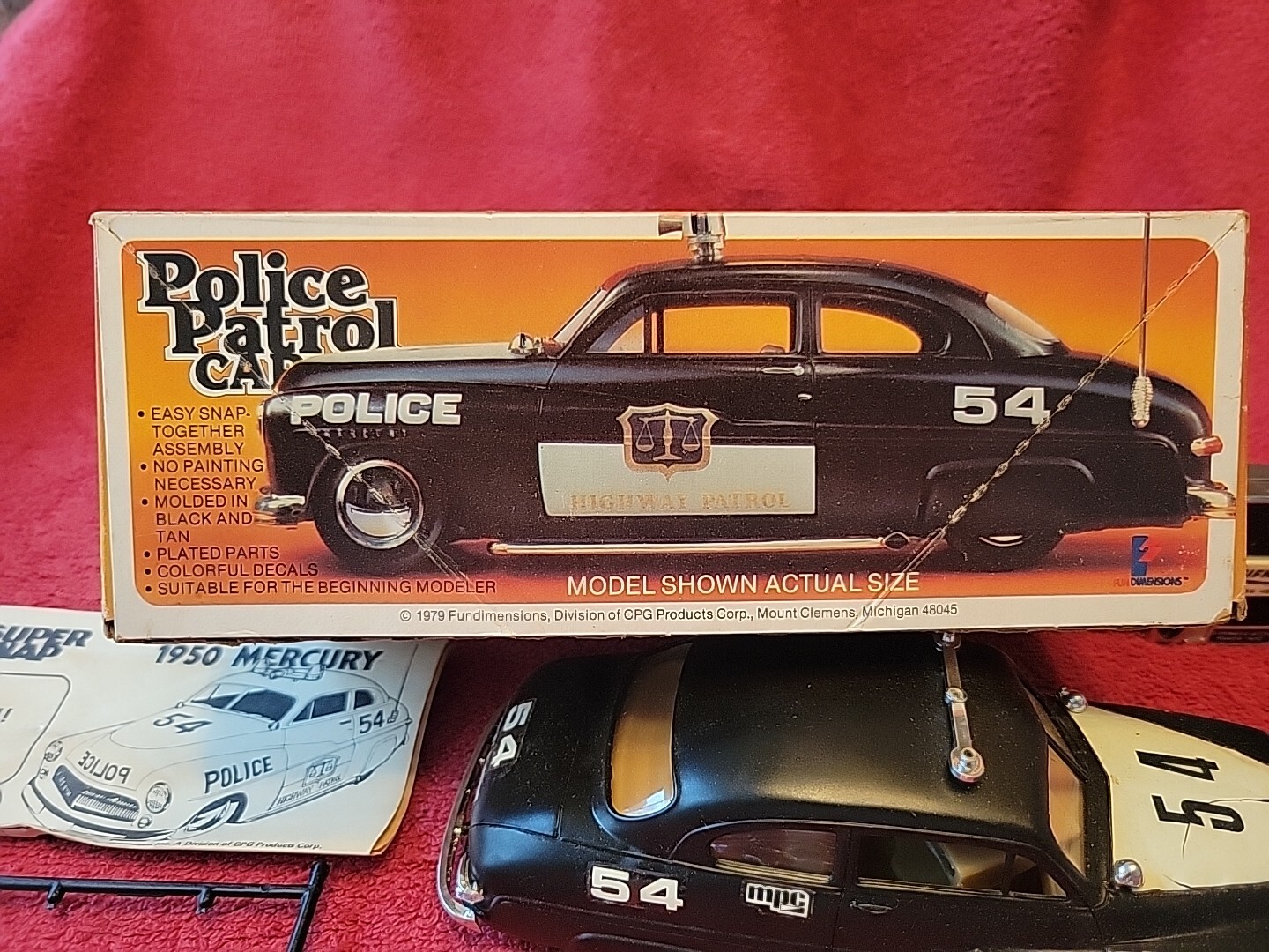 MPC 1950 Mercury Police Patrol Car 1:25 Scale Model Kit 1-3306 CAR 54 ...