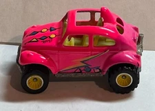 Vintage 1983 Hot Wheels Diecast 1/64 Real Riders Cal Custom Hot Pink VW Baja Bug