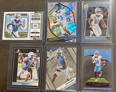 2023 Chronicles Draft Picks Football Josh Downs 6 Card Rookie Trading Lot! UNC