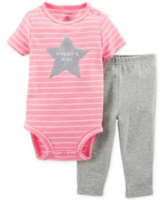 Carter's Baby Girls' 2-Piece Bodysuit Pants Set Sz 24M