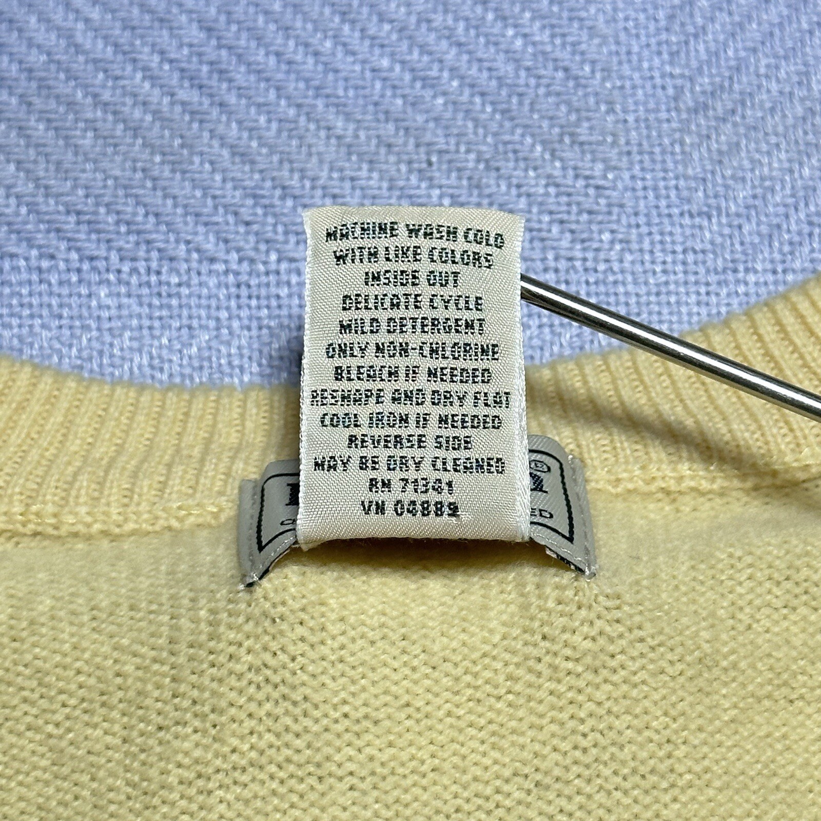 LL Bean Lambs Wool Solid Yellow Pullover Sweater … - image 6