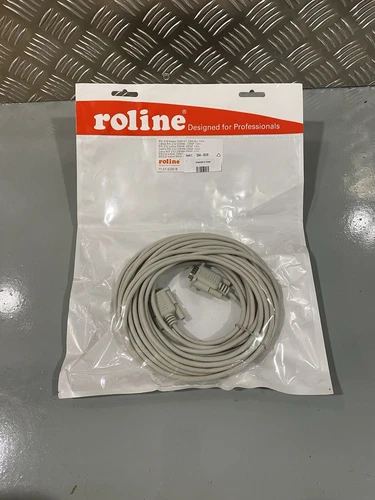 Roline RS-232 Male To Female 9 Pin D-sub 10m Cable Brand New