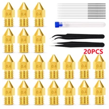 40Pcs 3D Printer Mk8 Nozzle Cleaning Kit 0.4mm Mk8 Needles Tweezers Tool Set