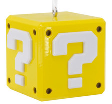 Super Mario  Block Yellow Hallmark Christmas Ornament Nintendo Question Mark