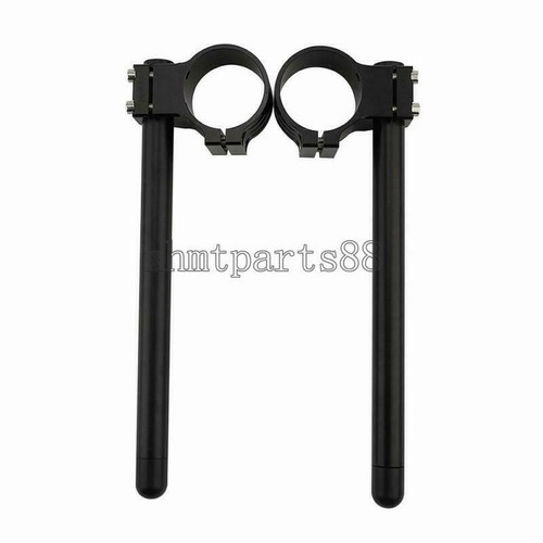 Motorcycle Black 43mm Clip on 7/8" Handlebar For Kawasaki Ninja ZX11 1990-1997 - Picture 4 of 7