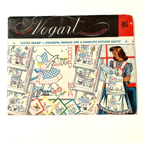 Vogart Vintage 1940's Transfer Pattern "Little Susan" #105