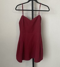 NWT Yazz Textured Sweetheart Neck Skater Dress Red Size 4