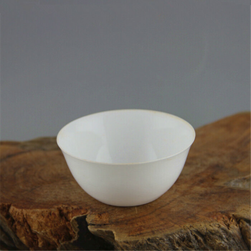 3.2" Chinese Thin White Porcelain Ming Chenghua Carved Phoenix Design Teacup Cup - Picture 5 of 6