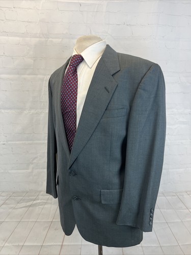 Hart Schaffner Marx Men's Gray Green Plaid Wool Suit 42R 36X27 $1,195 - Picture 3 of 12